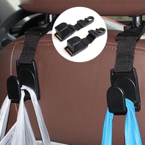 2pcs Car Seat Back Hook Portable Car Headrest Hook Universal Car Seat Hook Hanger Fastener Clip Car Accessories For car
