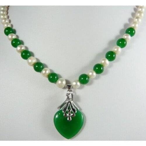 2 styles!wholesale/retail 8mm light green jade necklace crystal plated jade pendant
