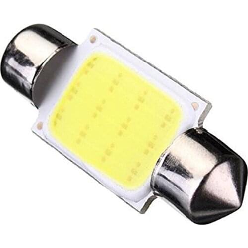 2 X C5W 36MM COB Dome Festoon 12 LED Car Bulb DC 12V White