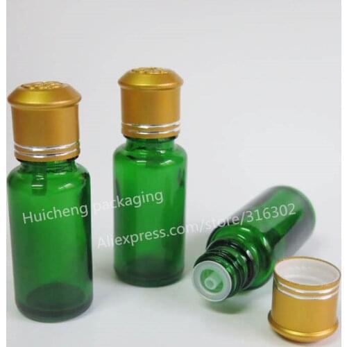 200 x 15ml Glass Essential Oil Supply(supplies) With Gold Cap Lids 15cc Green Glass Essential Oil Bottle With Lids
