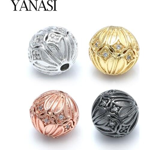 2019 NEWEST 10mm Cubic Zirconia Spacer Beads For Jewelry Making DIY Beaded Bracelets Necklaces Gift Wholesale