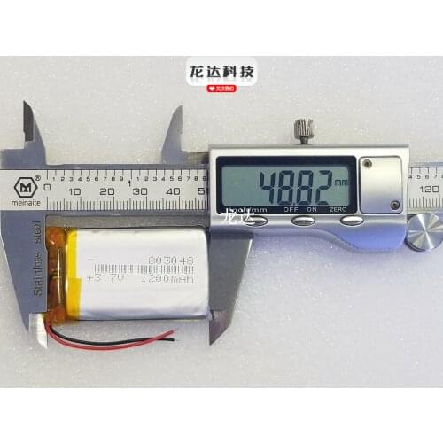 3.7 V 803048 083048 1200mah with protection board , used for bluetooth MP3,MP4 lithium battery