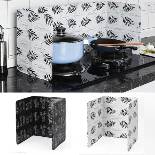 Aluminum Foil Oil Block Oil Barrier Stove Cook Cactus Printed Anti-Splashing Oil Baffle Heat Insulation Utensils Kitchen Guard