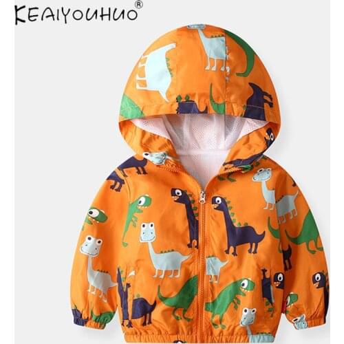 Kids Jackets For Girls 2020 New Coats For Boys Spring Summer Printing Long Sleeve Children Hooded Outerwear Toddler Boys Cotton