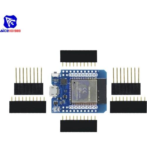 Diymore WeMos D1 Mini ESP8266 ESP32 ESP-WROOM-32 WIFI Bluetooth Module CP2104 Development Board with Pins for Arduino DIY Kit