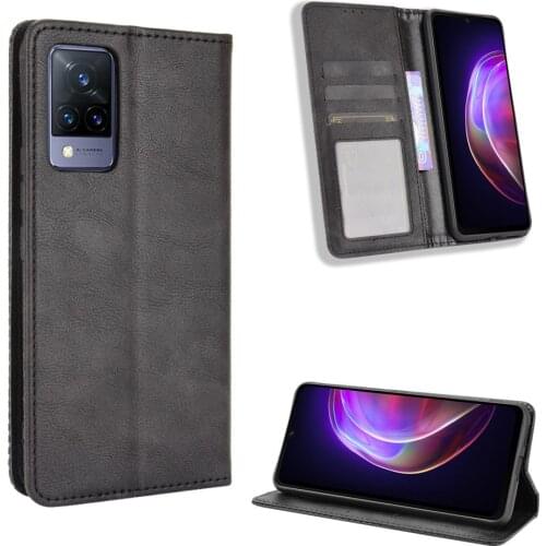 For vivo V21 Case Premium Leather Wallet Leather Flip Case For Vivo V21 5G V 21 2021 V2066 Case