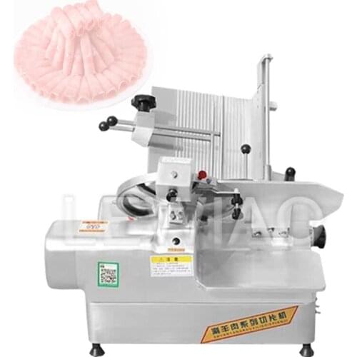 Electric Meat Slicer Mutton Roll Frozen Beef Cutter Lamb Vegetable Cutting Machine Stainless Steel Mincer 0-12mm 220V