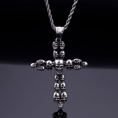 European and American jewelry wholesale Titanium steel mens cross pendant