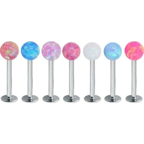 Tragus Bars Earrings Ring Stud Piercing Surgical Steel Labret piercing Cartilage Tragus Pircing Body Jewelry