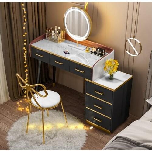 Light luxury dressing table, Internet celebrity INS style dressing table, big bedroom, modern simple storage cabinet