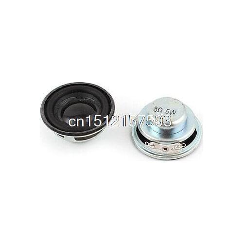 2 Pcs Multimedia 5W 5 Watt 8 Ohm 40mm Dia Aluminum Internal Magnet Speaker