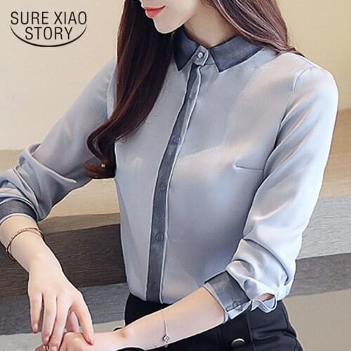 New Fashion Women Blouse Shirts 2018 Long Sleeve Top Female Women Tops Blouse Chiffon Blouse Shirt Tops Blusa Feminina 0789 30