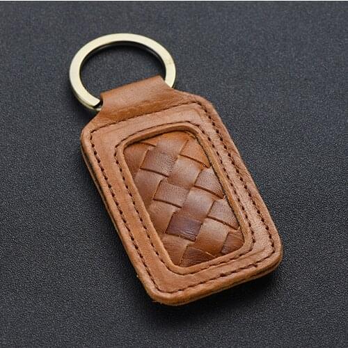 Handmade original business leather key ring ornament retro leather gift men and women bag decoration