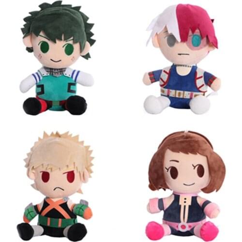 Anime My Hero Academia Midoriya Izuku Bakugou Katsuki Todoroki Shoto Ochaco Uraraka Plush Doll 24cm
