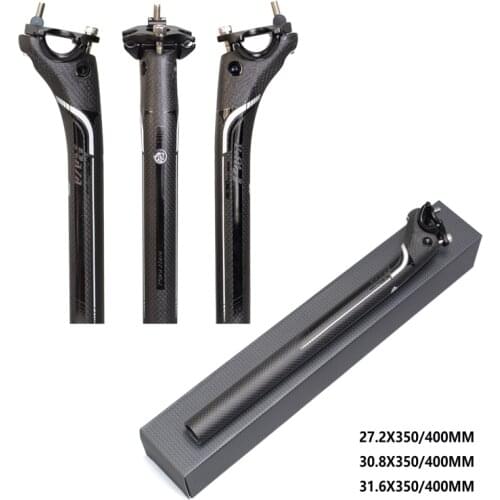 2017 PURARAZA New Mountain& Road 3K Full Carbon Fibre Bicycle seatpost carbon bike seatposts MTB bike parts 27.2/30.8/31.6*350mm