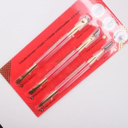 Professsional Eye Make up Brush Kit Double-ended Eyeshadow Eyebrow Eyeliner Eyelash Brush Blending Smudge Makeup Brush