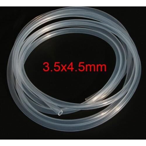3.5x4.5mm 10meter 3.5mm Transparent silica gel tube food grade silicone tube lucency silicon hose FDA tasteless capillary tubing