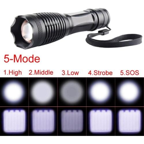 Work Light AAA / 18650 Battery 3000 Lumen Zoomable T6 Powerful LED Flashlight Torch LED Lamp Tactical Light for Camping hunting