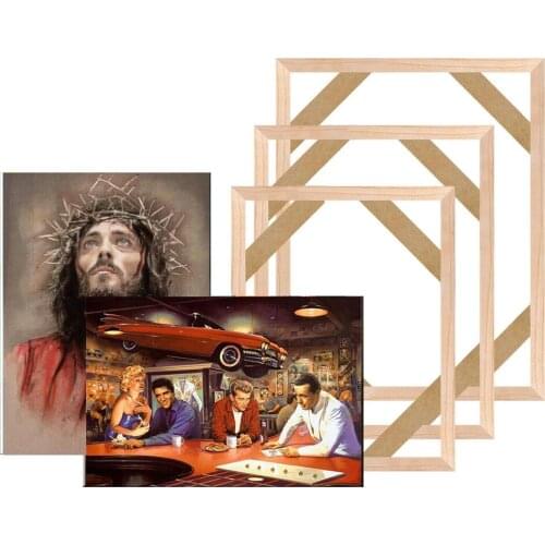 Simplicity Painting Frame Wooden Picture Framed Upper DIY Solid Wood Wall Frame Camphor Pine Composite Decoration Gift