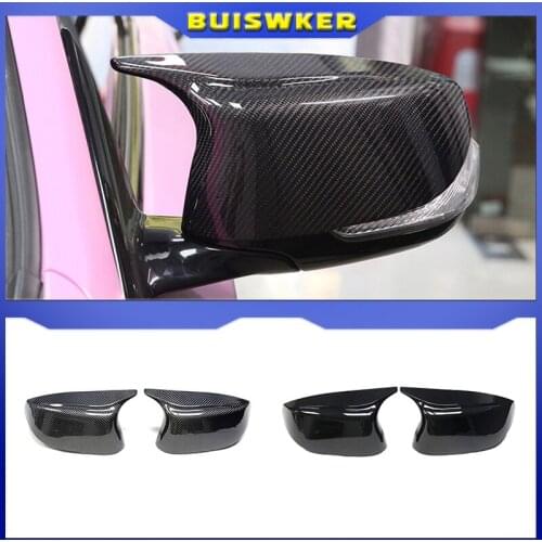 Car side 2pcs Horn Replacement for Infiniti Q50 Q60 Q70 SQ50 XQ30 2014-2020 Rearview Mirror cover caps Bright Black