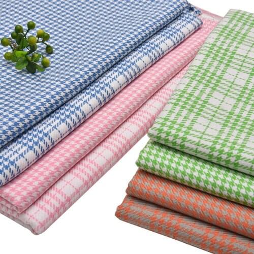 100X280cm Polyester Plaid Houndstooth Jacquard Cloth Fabric Durable For Tablecloth Sofa Cover Pillowcase DIY Home Textiles Telas