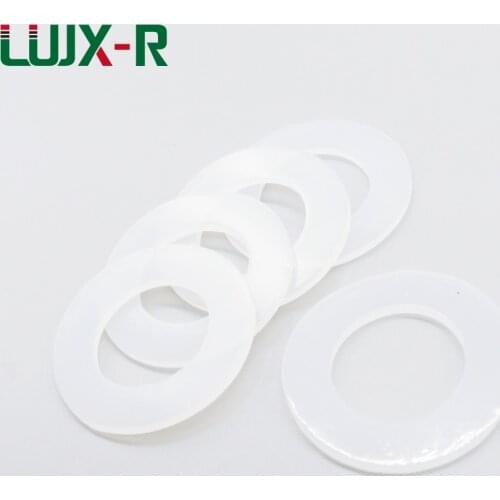 LUJX-R 10pcs Sealing Flat Gasket White Silicone "O" Ring Seal Washer Bellows Inlet Hose 1/4" 3/8" 1/2" 3/4" 1" 1 4/1" 1 1/2" 2"