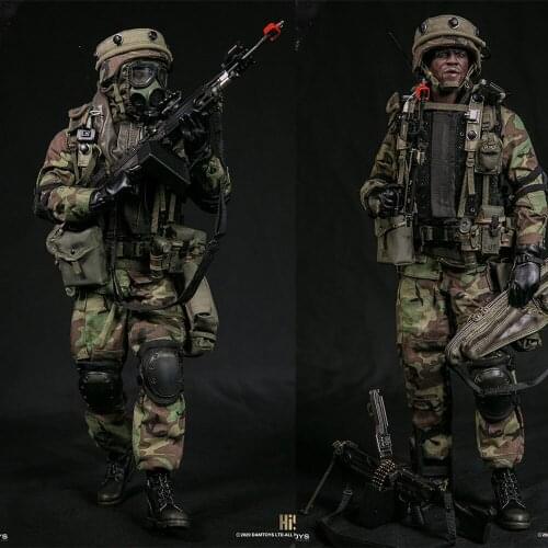 In Stock DAMTOYS 78082 1/6 Scale Marine Corps Gunnery Sergeant Crews 12 inch Black Male Soldier Action Figure Model