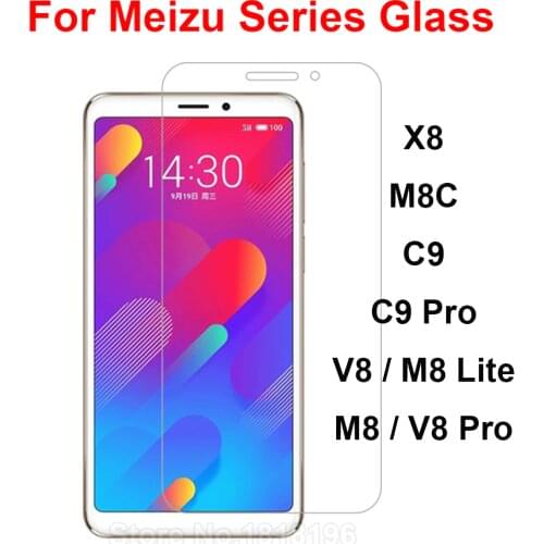 Tempered Glass For Meizu X8 V8 M8 C9 Pro Screen Protector 9H Safety Protective Mobile Phone Film On M8C V 8 C 9 C9Pro Case Glass