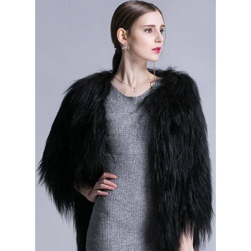 Ladies in the long coat European and American fashion manufacturers wholesale haining fur coat faux fur coat women fur coat