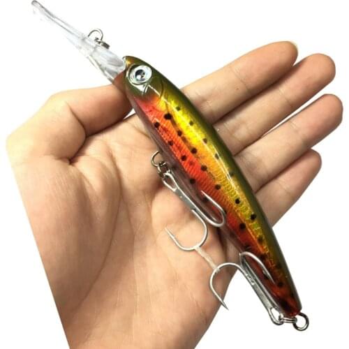 1pcs Minnow Lures 3D eye 16.5CM large size m fishing lures heavy fishing hook bait 2/0 seawater 3D 32.4g