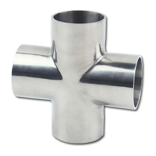 19mm Pipe OD 304 Stainless Steel 304 4 Way Cross Sanitary Fitting Home brew