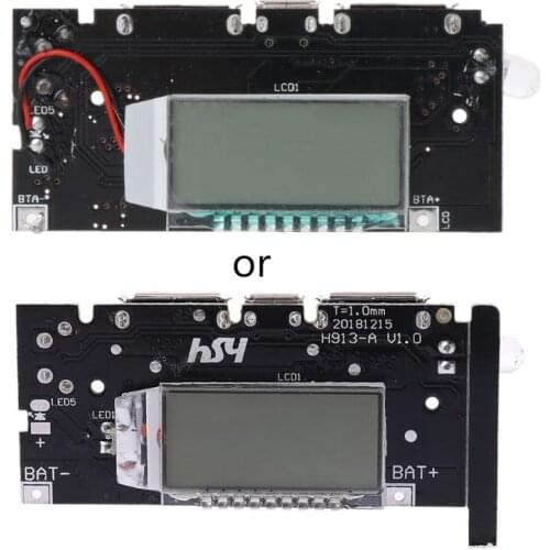 2-USB 5V 2.1A Mobile Power Bank 18650 Battery Charger Board Digital LCD Module T84D