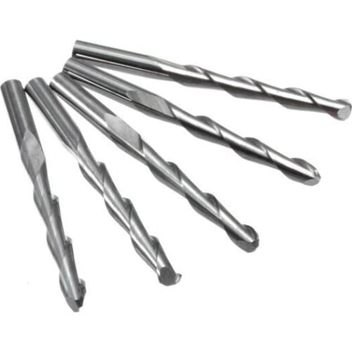 2015 Rushed Router Bit Fresas Para Madera 5 Pcs/lot _ 1/8 Inch 2 Flute Carbide Ball Nose End Mills Cutter Cnc 22mm Cel