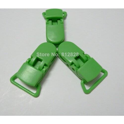 25pcs 3/4" 20mm Wide Kelly Green Color Kam Plastic Pacifier Clips