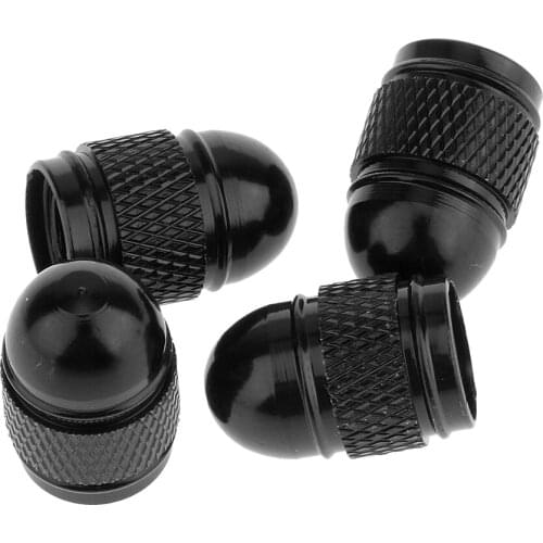 4x Durable Black Valve Dust Caps Stems For Car Tractors ATV Pickups Bicycle