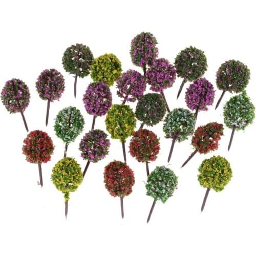 5pcs/lot Plastic Mini Tree Garden Miniature Craft Home Garden Decoration Micro Landscape Bonsai Plant
