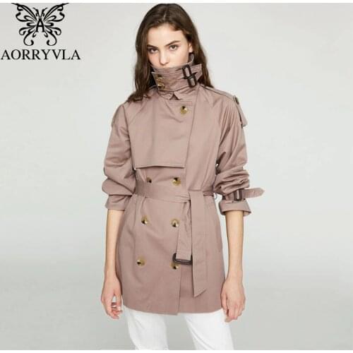 AORRYVLA Women's Short Trench Coats