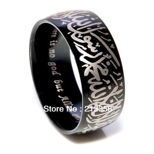 FREE SHIPPING!USA WHOLESALES CHEAP PRICE BRAZIL RUSSIA HOT SELLING 8MM WOMEN&MENS BLACK SHAHADA HIS/HER TUNGSTEN WEDDING RING
