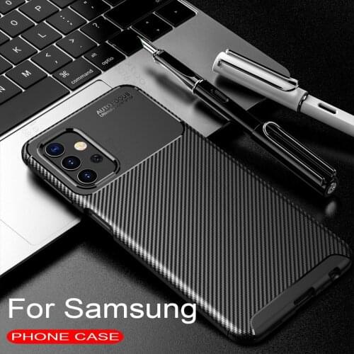 Case for Samsung a52 a72 5g cases carbon Fiber Soft Protective shell for samsung galaxy a52 a 52 phone silicone shockproof case