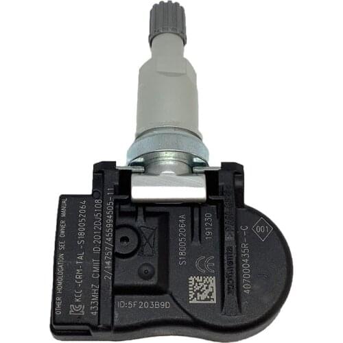 407000435R TPMS Tire Pressure Sensor For Renault Megane Laguna Fluence Latitude 433MHZ 40700-0435R S180052064Z