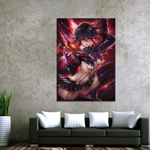 Home Decor Canvas KILL la KILL Ryuko Matoi 1 Piece Anime Sexy girl Art Poster Prints Picture Wall Decoration Painting wholesale