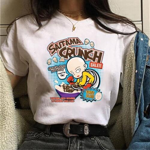 One Punch Man T Shirt Japanese Anime Tshirt Funny Cartoon Saitama Print Short-sleev Women Men Summer Kawaii Streetwear Camisetas