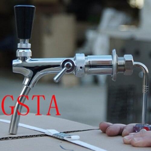 Chrome plated homebrew beer tap faucet/ suit beer bar column with G5/8"screw thread/ free shipping