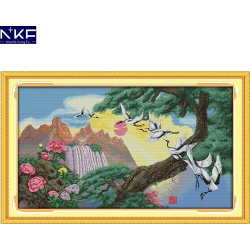 NKF The Soaring Aspiration Animal Pattern Handmade Craft Needlework Cross Stitch Embroidery Kit Cross Stitch for Home Decor