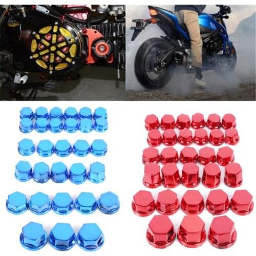 30pcs Motorcycle Screw Set 5 Sizes Of Motorcycle Modified Decorative Screw Caps Motorcycle Parts
