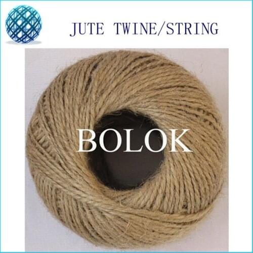 Natural raw jute yarn twine (1.5mm)110yards/ball (2 ply twisted) 60pcs/lot jute string by free shipping