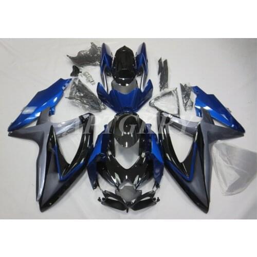 New ABS Plastic Shell Motorcycle Fairing kit Fit For Suzuki GSXR600 GSXR750 K8 2008 2009 2010 08 09 10 Bodywork Set Black Blue