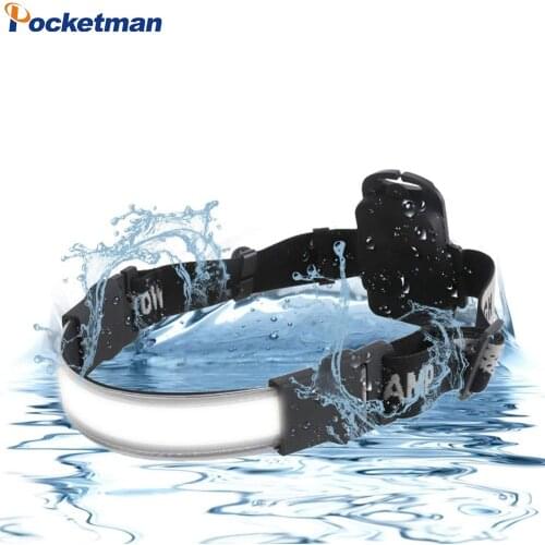 Super Bright Portable COB LED Headlamp Waterproof Headlight Portable Head Torch Head Front Light with Retractable headband