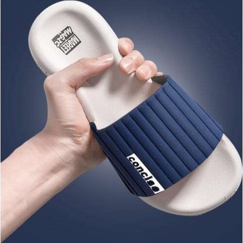 Mute Sippers Men Platform Shoes EVA Soft Indoor Home Slides For Men Non-slip Summer Sandals Couples Bathroom Shoes Shower