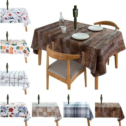Polyester Waterproof Tablecloth Printed Tablecloth Outdoor Zipper Table Cloth with Umbrella Hole Beach Umbrella Table Cloth